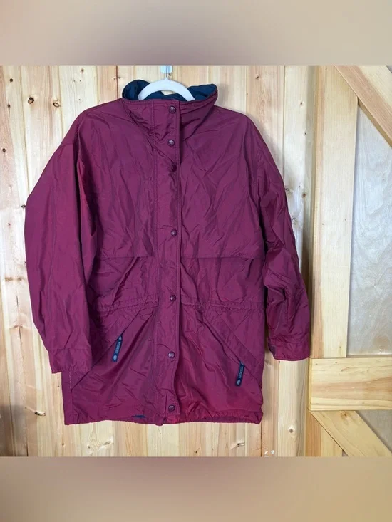 VTG WindRiver Nylon Jacket Womens Sz small Barn Outdoors Spring Rain retro flaws - Picture 2 of 16